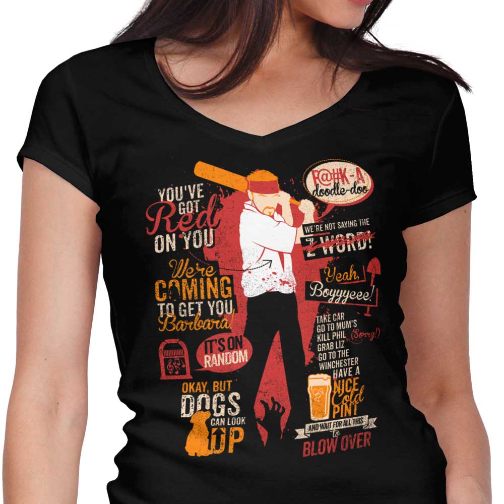 Shaun Quotes Women's V-Neck - Adult & Kids T-Shirts, Sweatshirts & Hoodies apparel design preview 1