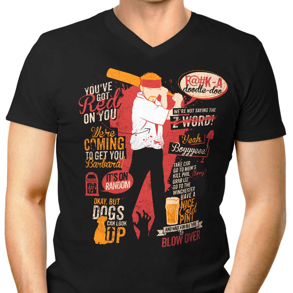 Shaun Quotes Men's V-Neck - Adult & Kids T-Shirts, Sweatshirts & Hoodies apparel design preview 1