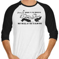 Shaun's Last Chance 3/4 Sleeve Raglan - Adult & Kids T-Shirts, Sweatshirts & Hoodies apparel design preview 1