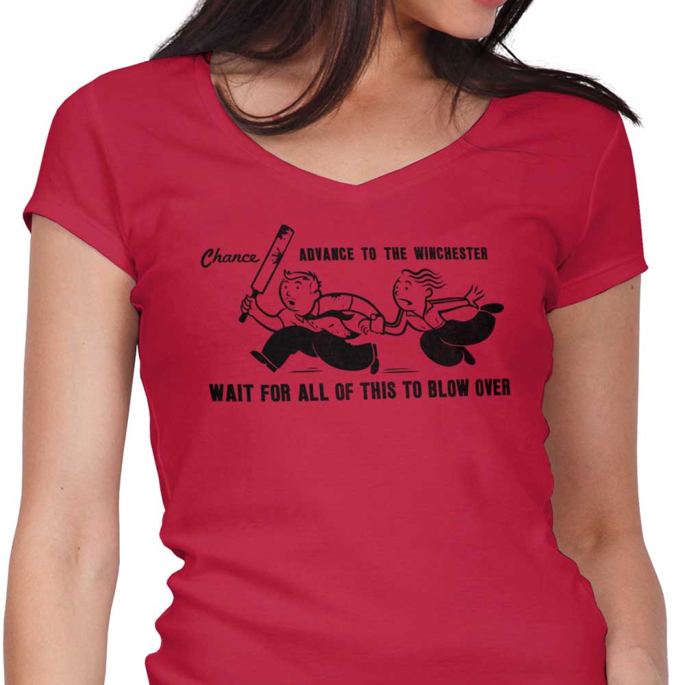 Shaun's Last Chance Women's V-Neck - Adult & Kids T-Shirts, Sweatshirts & Hoodies apparel design preview 1