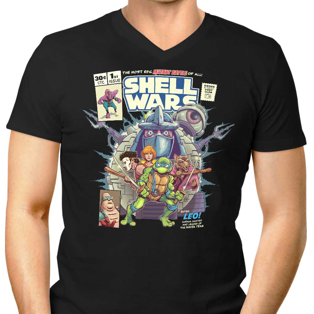 Shell Wars Men's V-Neck - Adult & Kids T-Shirts, Sweatshirts & Hoodies apparel design preview 1