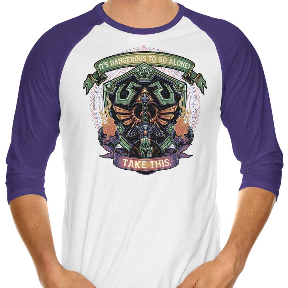 Shield and Sword 3/4 Sleeve Raglan - Adult & Kids T-Shirts, Sweatshirts & Hoodies apparel design preview 1