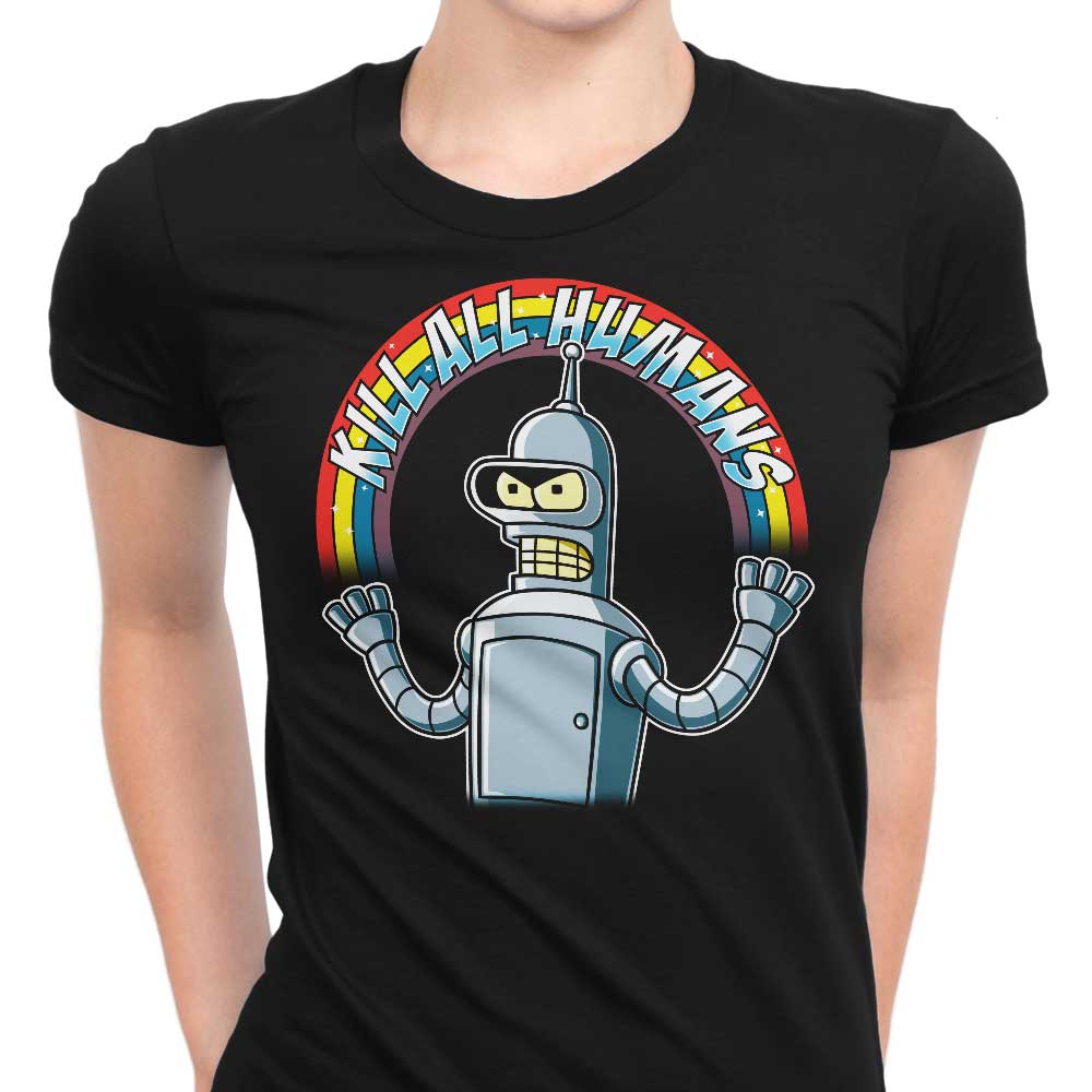 Shiny Metal Robot Women's Apparel - Adult & Kids T-Shirts, Sweatshirts & Hoodies apparel design preview 1