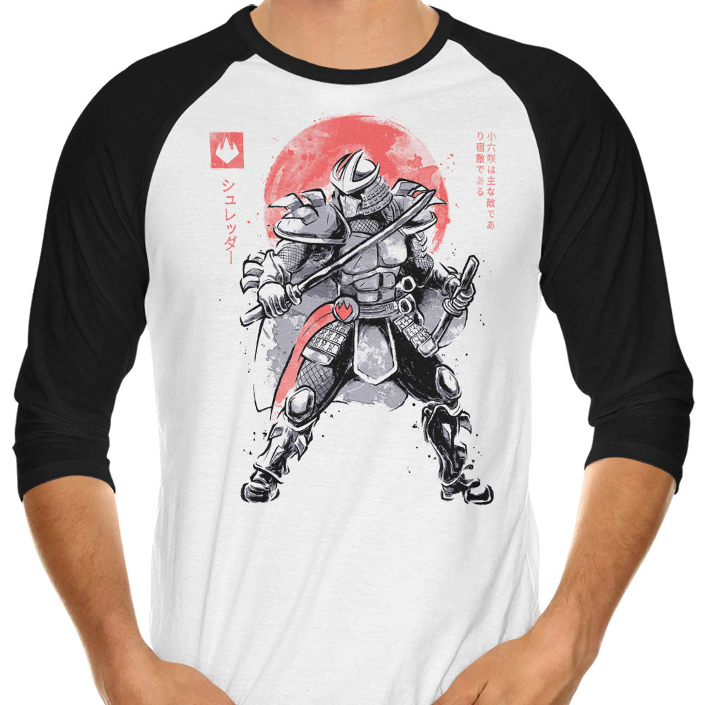 Shredded Sumi-e 3/4 Sleeve Raglan - Adult & Kids T-Shirts, Sweatshirts & Hoodies apparel design preview 1
