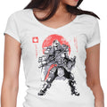 Shredded Sumi-e Women's V-Neck - Adult & Kids T-Shirts, Sweatshirts & Hoodies apparel design preview 1