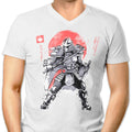 Shredded Sumi-e Men's V-Neck - Adult & Kids T-Shirts, Sweatshirts & Hoodies apparel design preview 1