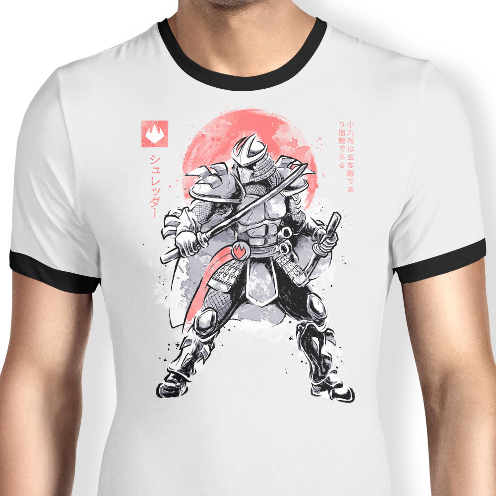 Shredded Sumi-e Ringer - Adult & Kids T-Shirts, Sweatshirts & Hoodies apparel design preview 1