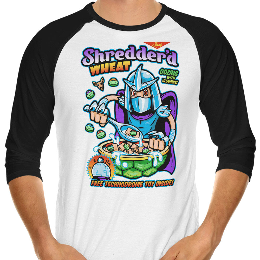 Shreddered Wheat 3/4 Sleeve Raglan - Adult & Kids T-Shirts, Sweatshirts & Hoodies apparel design preview 1