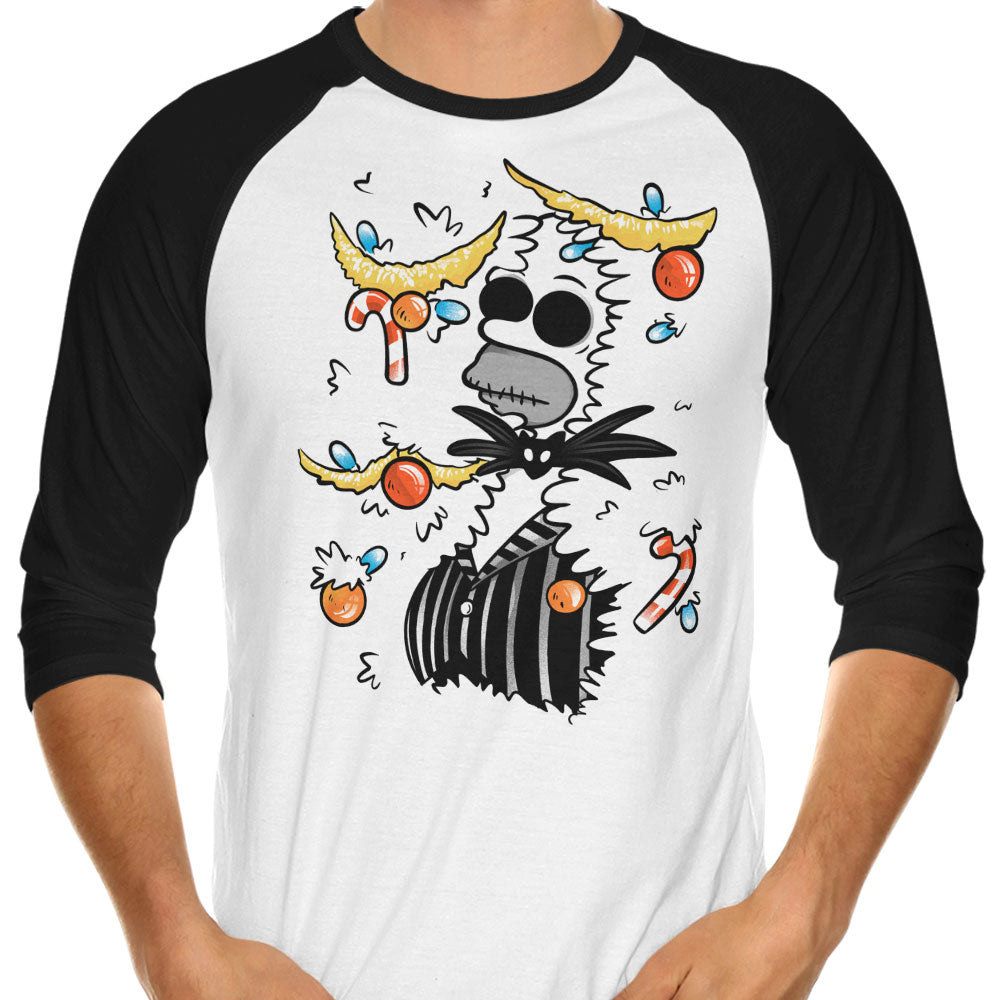 Sinking Into Christmas 3/4 Sleeve Raglan - Adult & Kids T-Shirts, Sweatshirts & Hoodies apparel design preview 1
