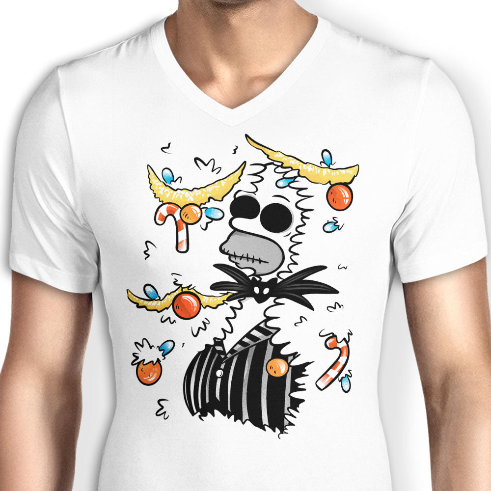 Sinking Into Christmas Men's V-Neck - Adult & Kids T-Shirts, Sweatshirts & Hoodies apparel design preview 2