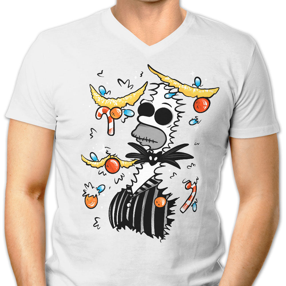 Sinking Into Christmas Men's V-Neck - Adult & Kids T-Shirts, Sweatshirts & Hoodies apparel design preview 1