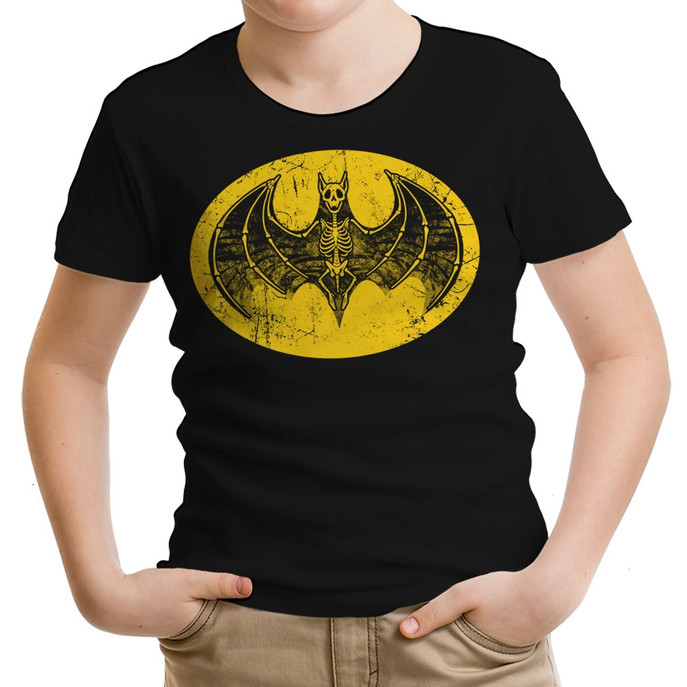 Skeleton Bat Signal Youth Apparel - Adult & Kids T-Shirts, Sweatshirts & Hoodies apparel design preview 1
