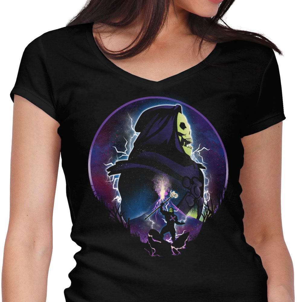 Skeleton Master Women's V-Neck - Adult & Kids T-Shirts, Sweatshirts & Hoodies apparel design preview 1