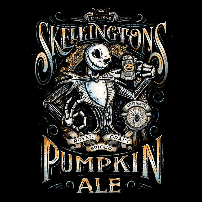 Skellington's Pumpkin Ale Men's Apparel - Adult & Kids T-Shirts, Sweatshirts & Hoodies apparel design preview 2