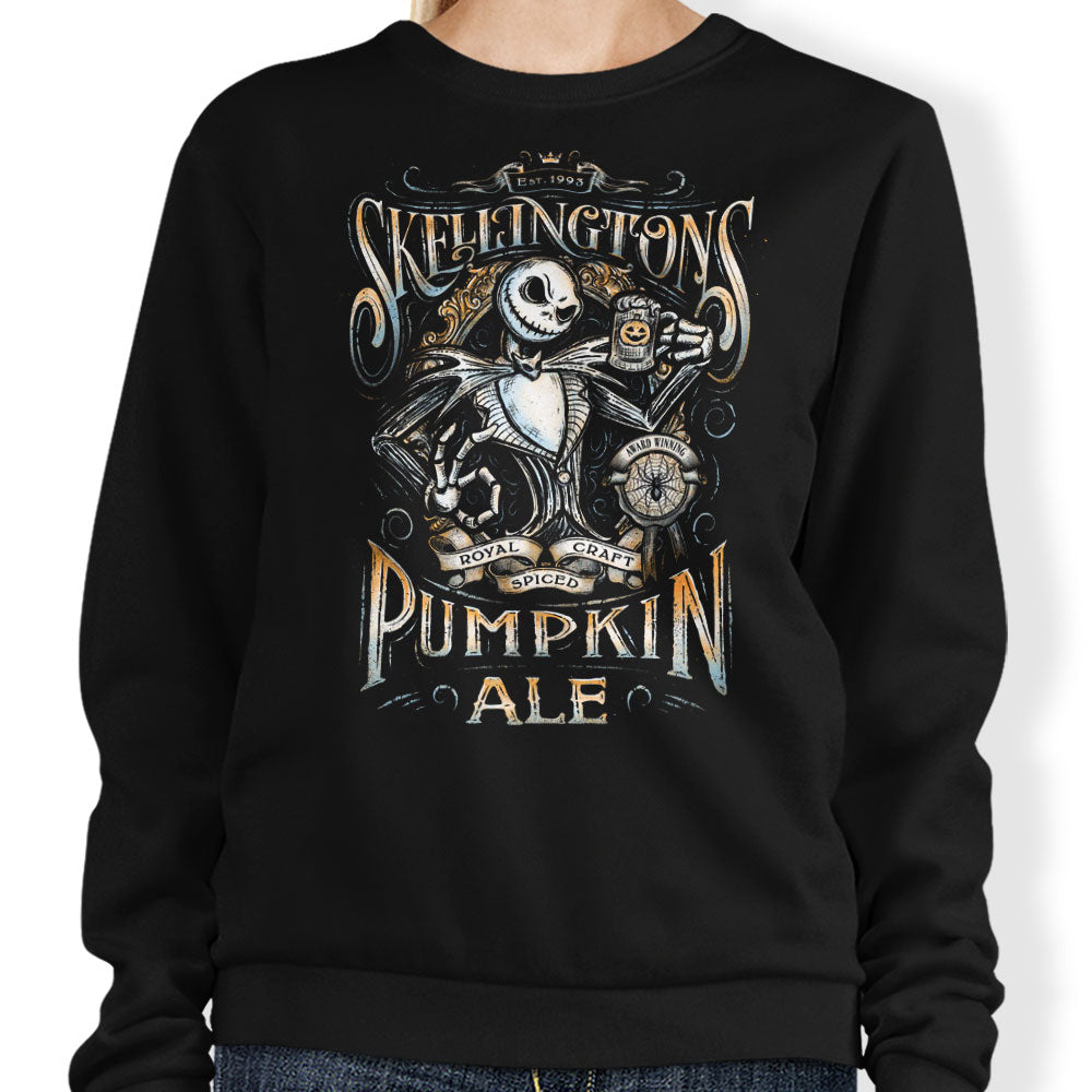 Skellington's Pumpkin Ale - Adult & Kids T-Shirts, Sweatshirts & Hoodies apparel design preview 1