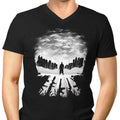 Skull City Silhouette Men's V-Neck - Adult & Kids T-Shirts, Sweatshirts & Hoodies apparel design preview 1