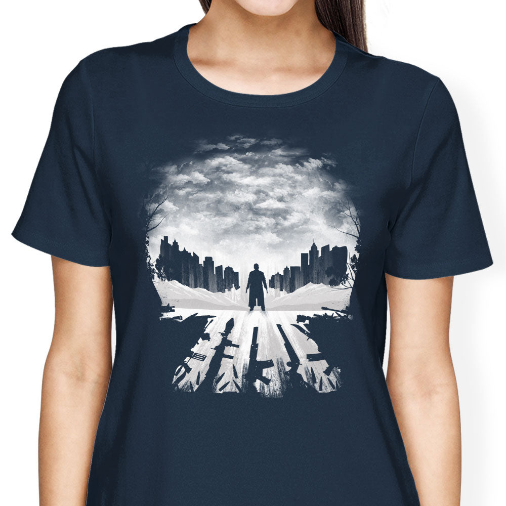 Skull City Silhouette Women's Apparel - Adult & Kids T-Shirts, Sweatshirts & Hoodies apparel design preview 2