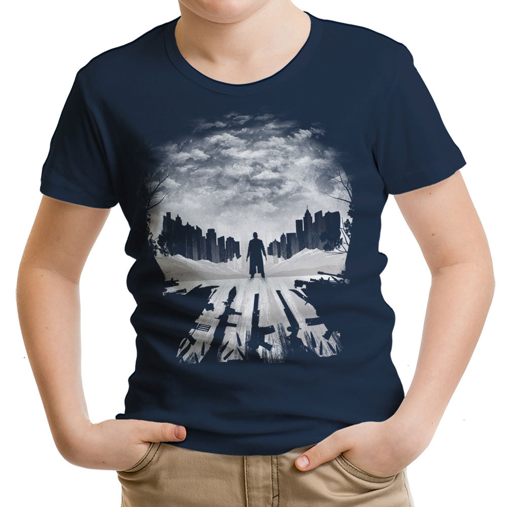 Skull City Silhouette Youth Apparel - Adult & Kids T-Shirts, Sweatshirts & Hoodies apparel design preview 2