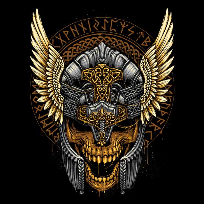 Skull of Thunder Men's Apparel - Adult & Kids T-Shirts, Sweatshirts & Hoodies apparel design preview 2