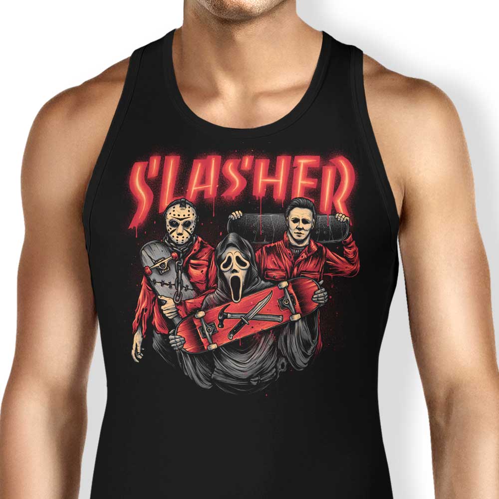 Slasher Club Tank Top - Adult & Kids T-Shirts, Sweatshirts & Hoodies apparel design preview 1