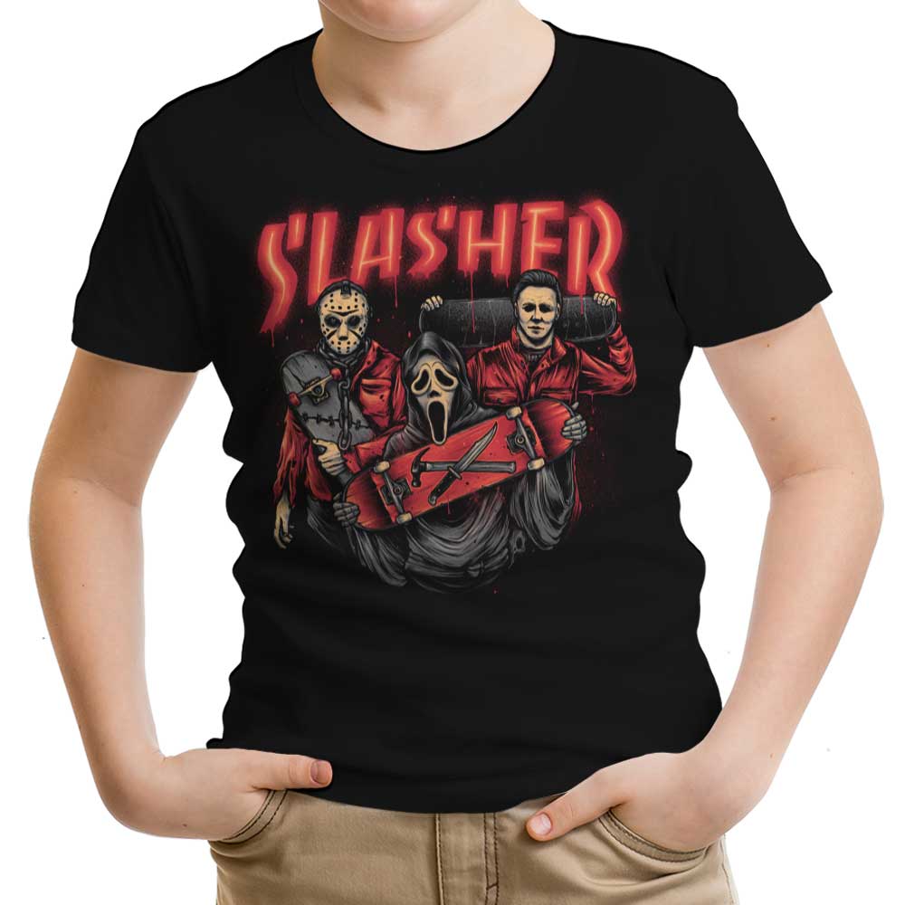 Slasher Club Youth Apparel - Adult & Kids T-Shirts, Sweatshirts & Hoodies apparel design preview 1