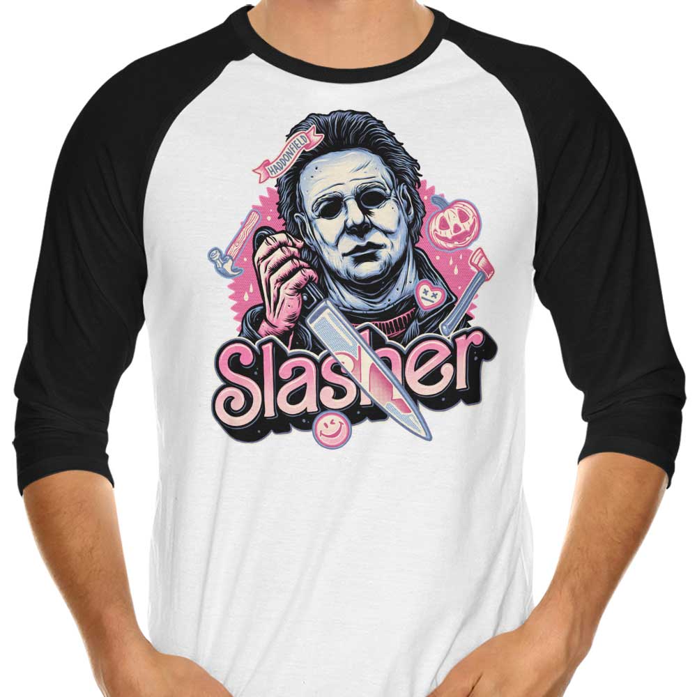 Slasher Love 3/4 Sleeve Raglan - Adult & Kids T-Shirts, Sweatshirts & Hoodies apparel design preview 1
