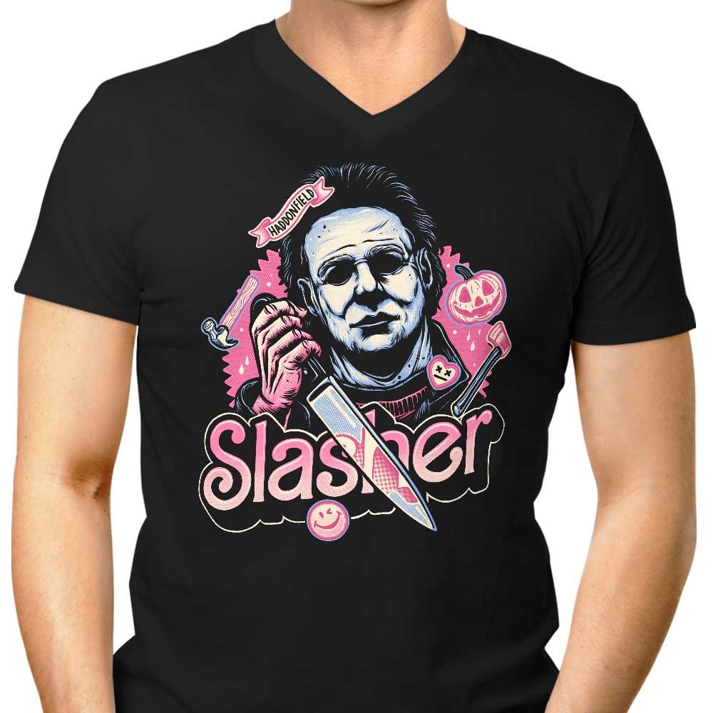 Slasher Love Men's V-Neck - Adult & Kids T-Shirts, Sweatshirts & Hoodies apparel design preview 1