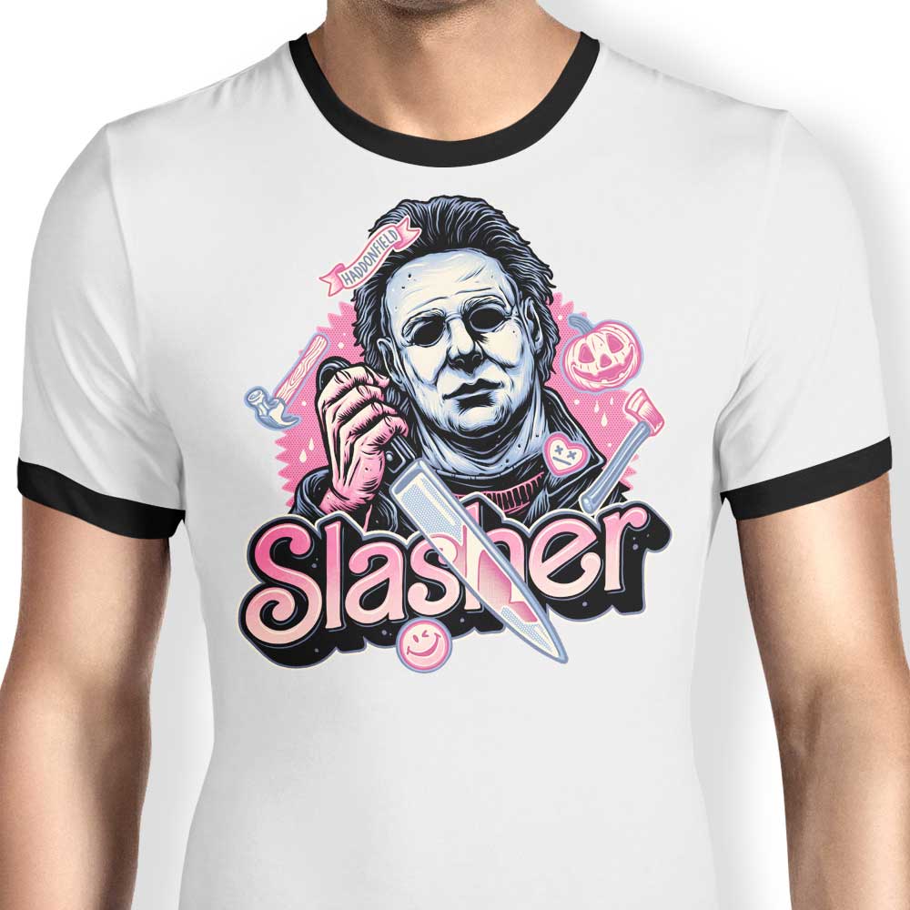 Slasher Love Ringer - Adult & Kids T-Shirts, Sweatshirts & Hoodies apparel design preview 1