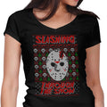Slashing Through the Snow Women's V-Neck - Adult & Kids T-Shirts, Sweatshirts & Hoodies apparel design preview 1