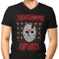 Slashing Through the Snow Men's V-Neck - Adult & Kids T-Shirts, Sweatshirts & Hoodies apparel design preview 1