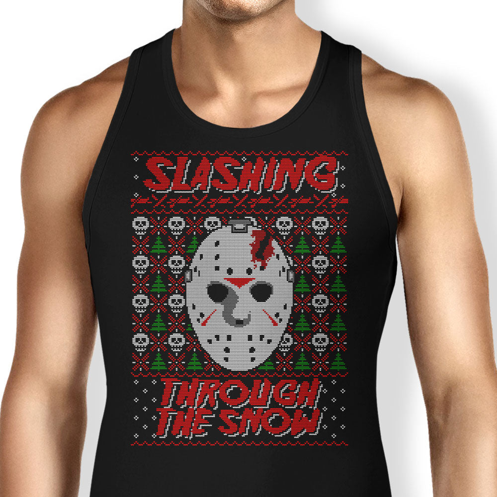 Slashing Through the Snow Tank Top - Adult & Kids T-Shirts, Sweatshirts & Hoodies apparel design preview 1