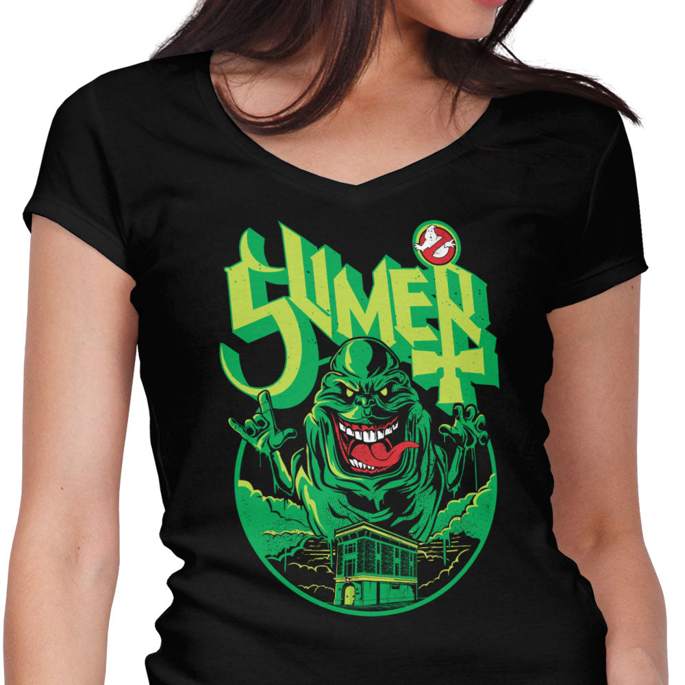 Slay the Slime Women's V-Neck - Adult & Kids T-Shirts, Sweatshirts & Hoodies apparel design preview 1