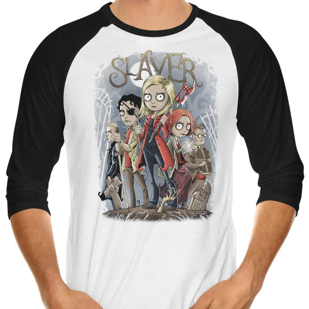 Slayer 3/4 Sleeve Raglan - Adult & Kids T-Shirts, Sweatshirts & Hoodies apparel design preview 1