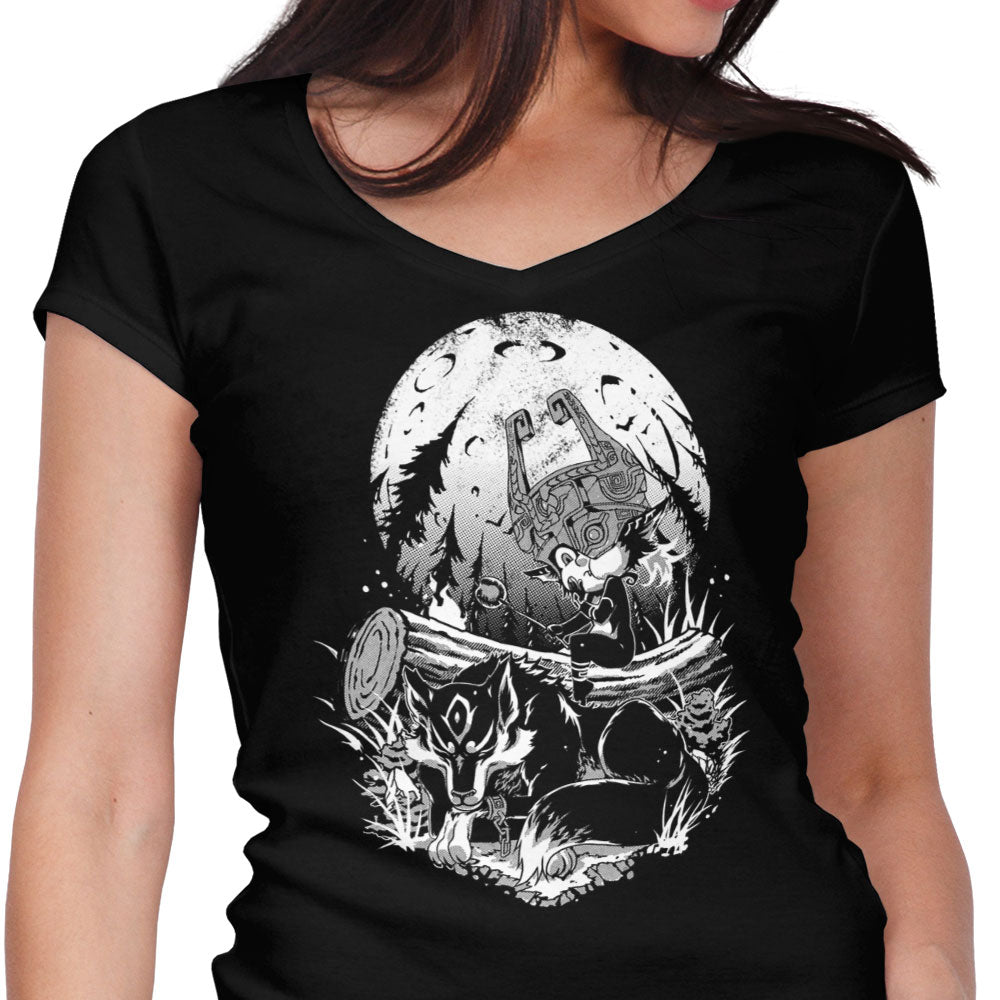 Sleeping Hero Women's V-Neck - Adult & Kids T-Shirts, Sweatshirts & Hoodies apparel design preview 1