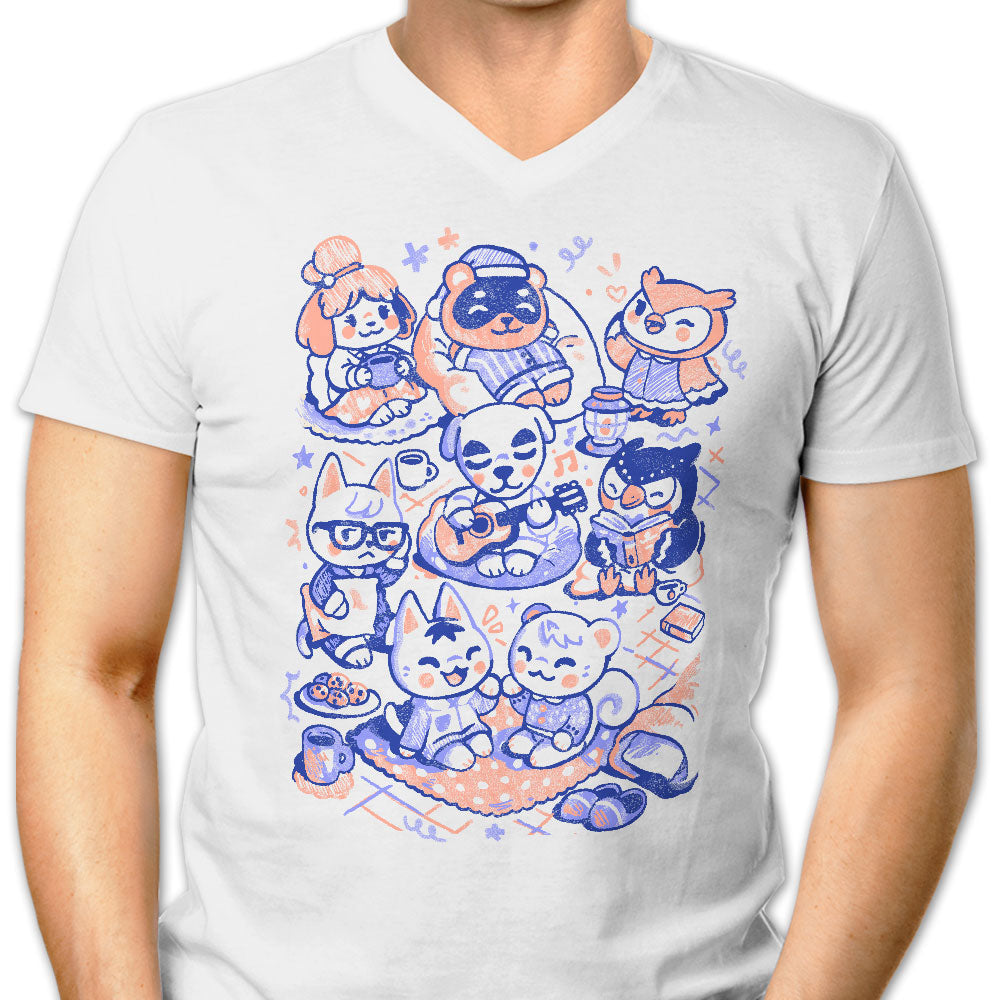 Sleepover Club Men's V-Neck - Adult & Kids T-Shirts, Sweatshirts & Hoodies apparel design preview 1