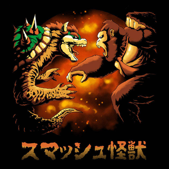 Smash Kaiju Women's V-Neck - Adult & Kids T-Shirts, Sweatshirts & Hoodies apparel design preview 2