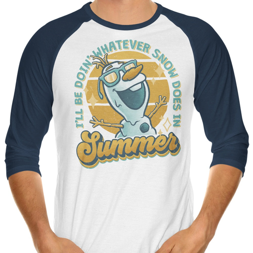 Snow in Summer 3/4 Sleeve Raglan - Adult & Kids T-Shirts, Sweatshirts & Hoodies apparel design preview 1