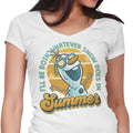 Snow in Summer Women's V-Neck - Adult & Kids T-Shirts, Sweatshirts & Hoodies apparel design preview 1