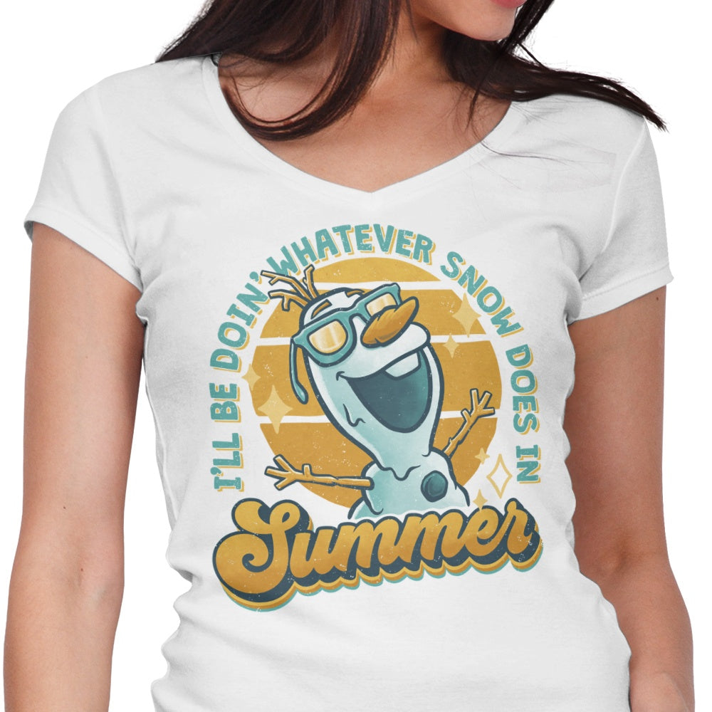 Snow in Summer Women's V-Neck - Adult & Kids T-Shirts, Sweatshirts & Hoodies apparel design preview 1