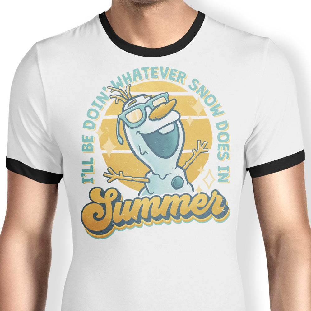 Snow in Summer Ringer - Adult & Kids T-Shirts, Sweatshirts & Hoodies apparel design preview 1