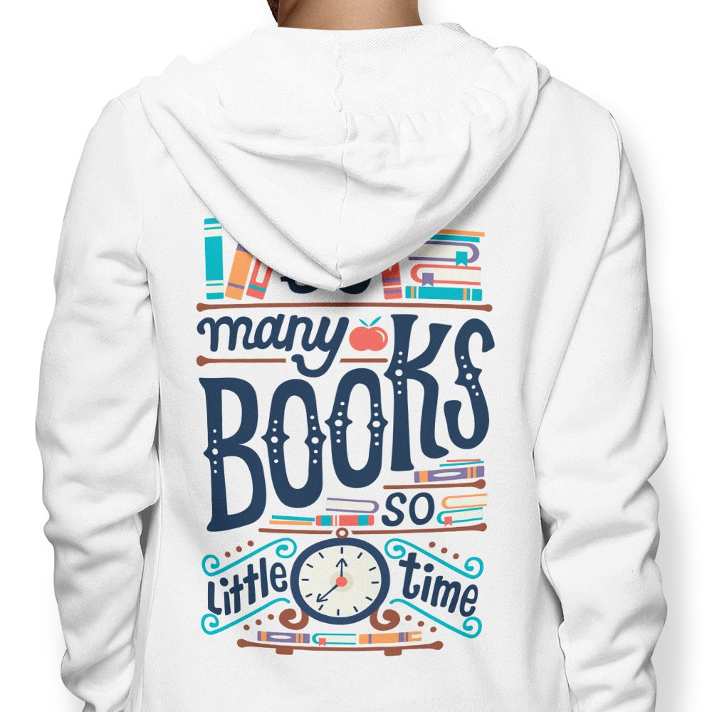 So Many Books - Adult & Kids T-Shirts, Sweatshirts & Hoodies apparel design preview 1