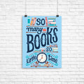 So Many Books Poster - Adult & Kids T-Shirts, Sweatshirts & Hoodies apparel design preview 1