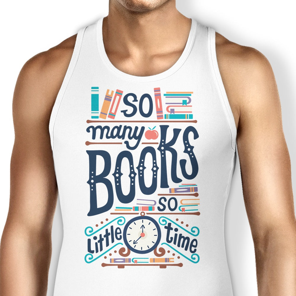 So Many Books Tank Top - Adult & Kids T-Shirts, Sweatshirts & Hoodies apparel design preview 1