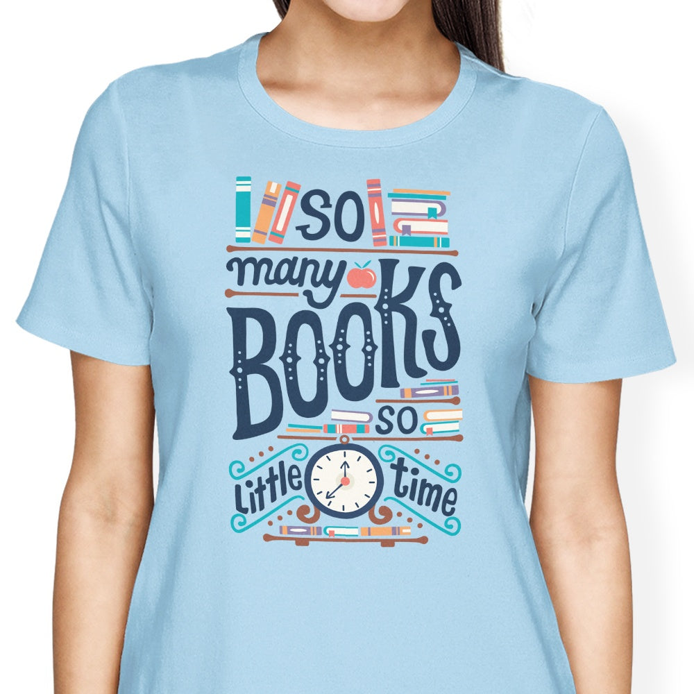 So Many Books Women's Apparel - Adult & Kids T-Shirts, Sweatshirts & Hoodies apparel design preview 2