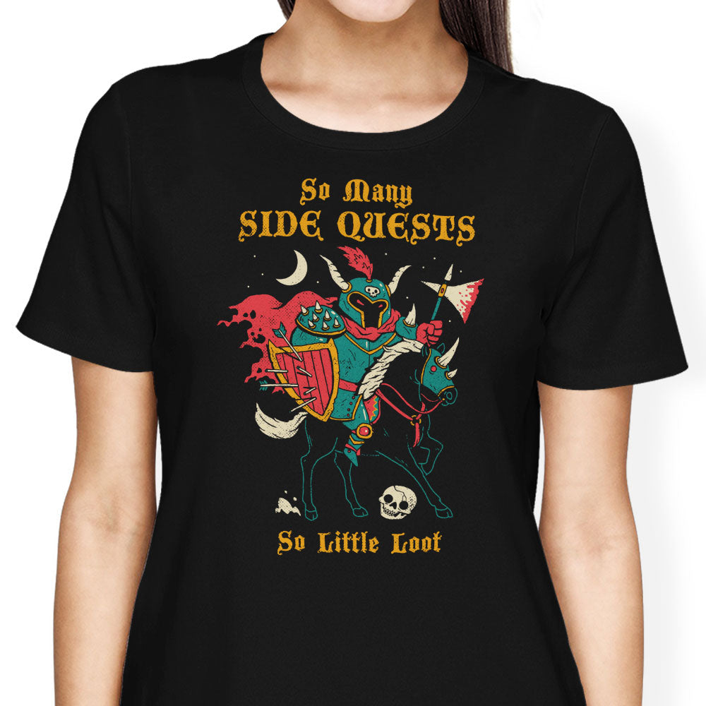 So Many Side Quests Women's Apparel - Adult & Kids T-Shirts, Sweatshirts & Hoodies apparel design preview 1