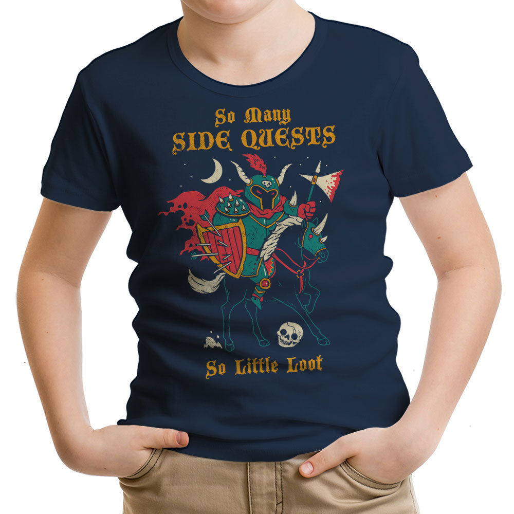 So Many Side Quests Youth Apparel - Adult & Kids T-Shirts, Sweatshirts & Hoodies apparel design preview 2