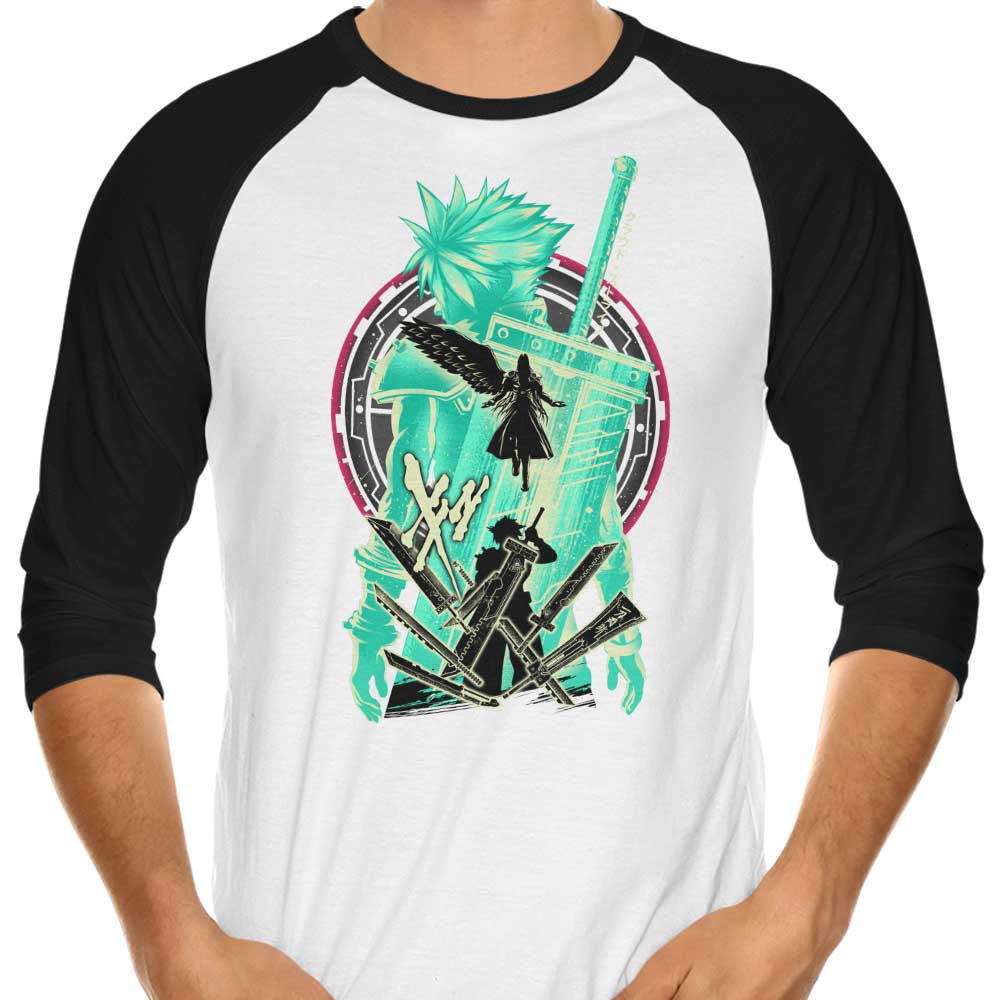 Soldiers of Shinra 3/4 Sleeve Raglan - Adult & Kids T-Shirts, Sweatshirts & Hoodies apparel design preview 1