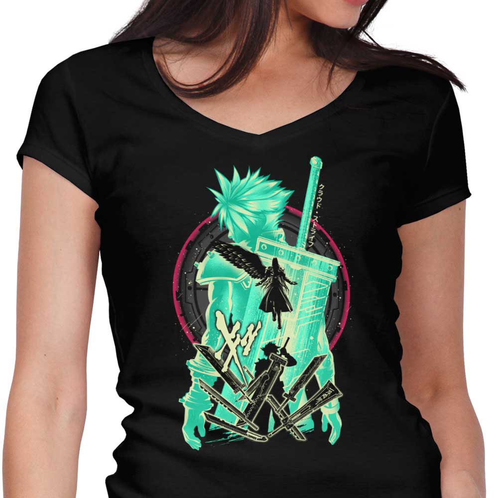 Soldiers of Shinra Women's V-Neck - Adult & Kids T-Shirts, Sweatshirts & Hoodies apparel design preview 1