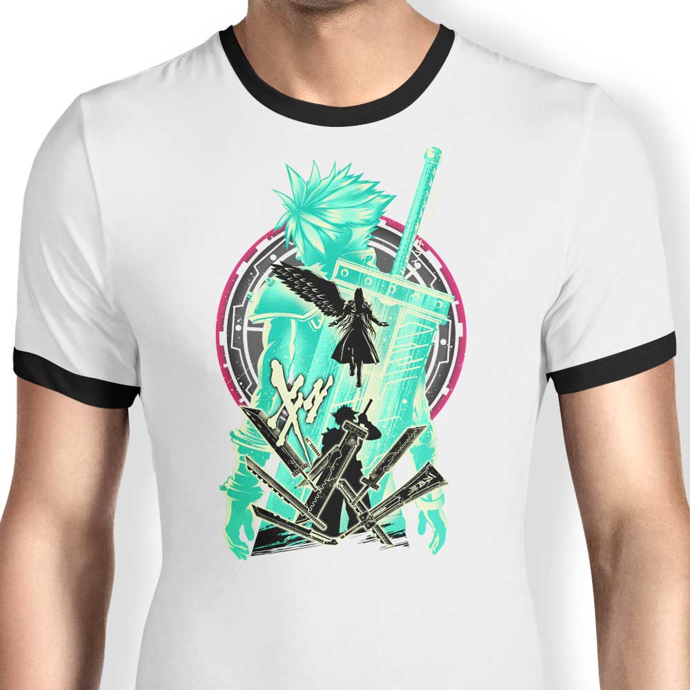 Soldiers of Shinra Ringer - Adult & Kids T-Shirts, Sweatshirts & Hoodies apparel design preview 1