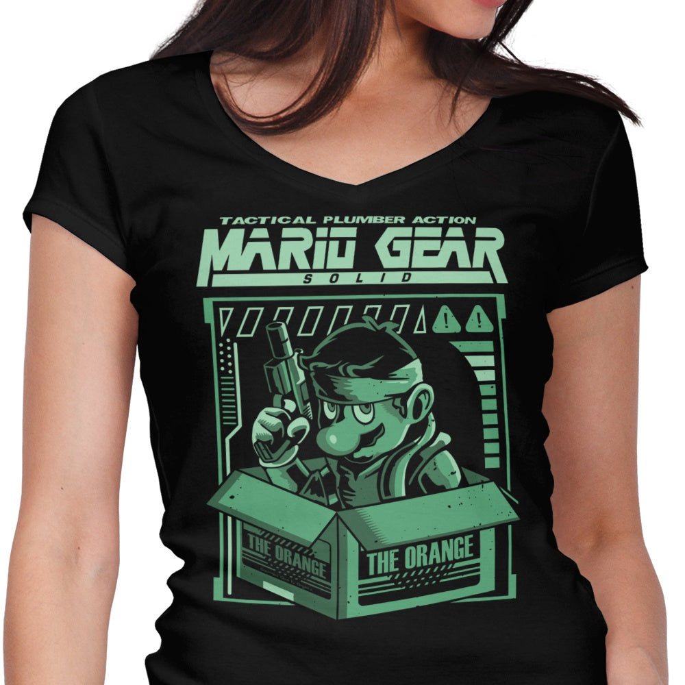 Solid Plumber Women's V-Neck - Adult & Kids T-Shirts, Sweatshirts & Hoodies apparel design preview 1